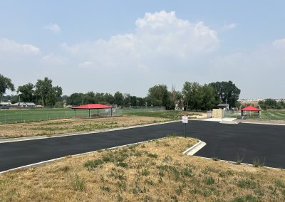 Paved parking area completed at a family sports center