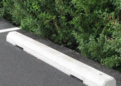 New auto stop installation in a commercial parking lot
